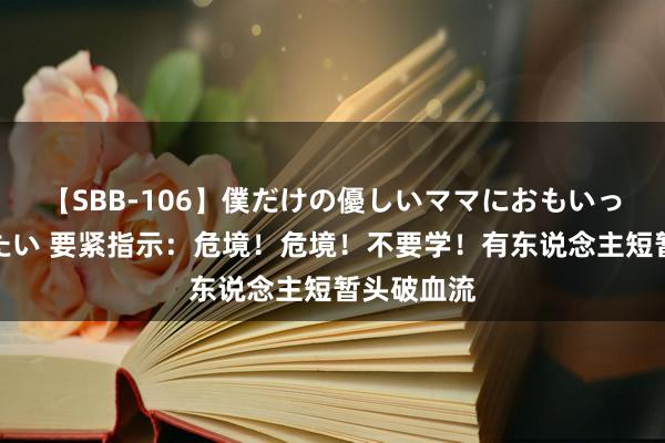 【SBB-106】僕だけの優しいママにおもいっきり甘えたい 要紧指示：危境！危境！不要学！有东说念主短暂头破血流