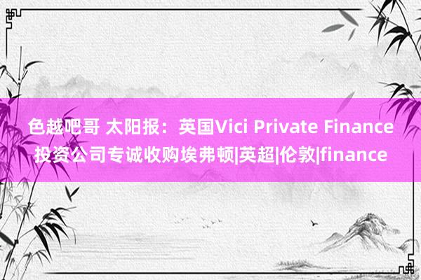 色越吧哥 太阳报：英国Vici Private Finance投资公司专诚收购埃弗顿|英超|伦敦|finance