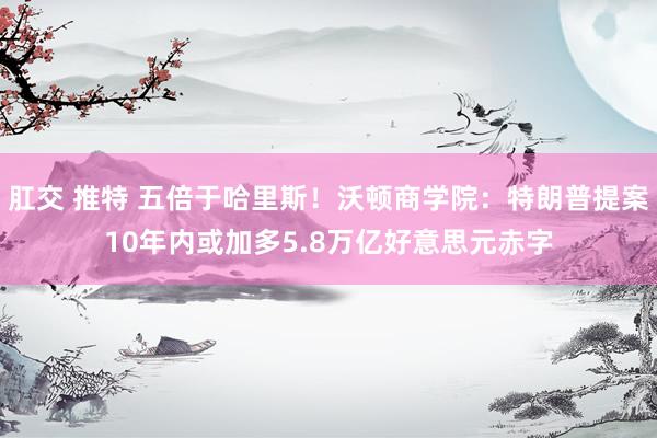 肛交 推特 五倍于哈里斯！沃顿商学院：特朗普提案10年内或加多5.8万亿好意思元赤字