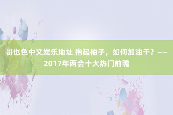 哥也色中文娱乐地址 撸起袖子，如何加油干？——2017年两会十大热门前瞻