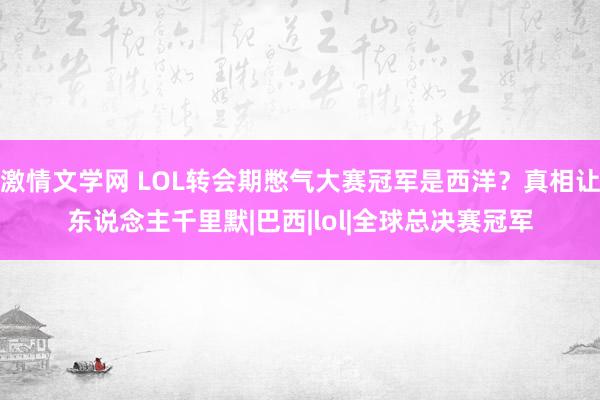 激情文学网 LOL转会期憋气大赛冠军是西洋？真相让东说念主千里默|巴西|lol|全球总决赛冠军